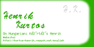 henrik kurtos business card